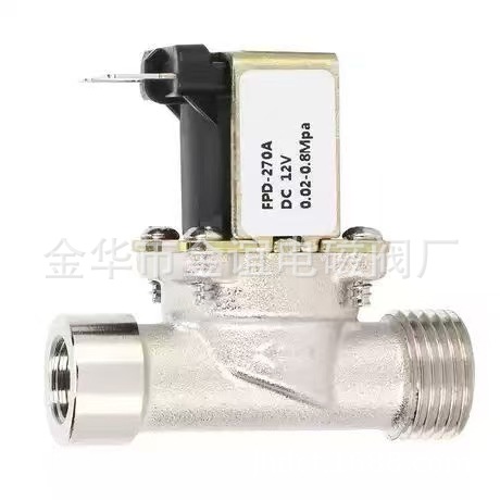 厂家供应全铜电镀4分进水电磁阀 出水内丝2分