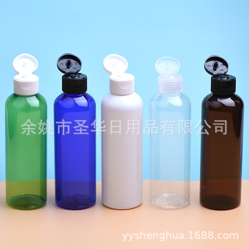 厂家现货200毫升pet瓶 翻盖塑料瓶 蝴蝶盖分装瓶 pet瓶 200ml