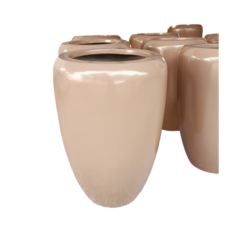 Maceta de piso de FRP en forma de arco Centro comercial Hotel Cafetería Recipiente de maceta de FRP Meichen