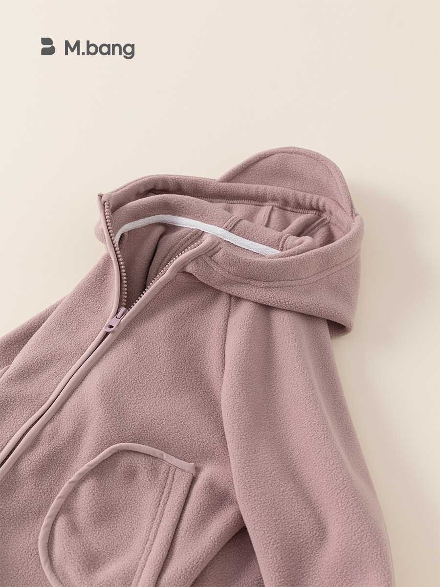 Youbao ropa para niños más chaqueta con capucha de terciopelo para niños, ropa de otoño e invierno, ropa de algodón para niños, top cálido para bebés para niñas