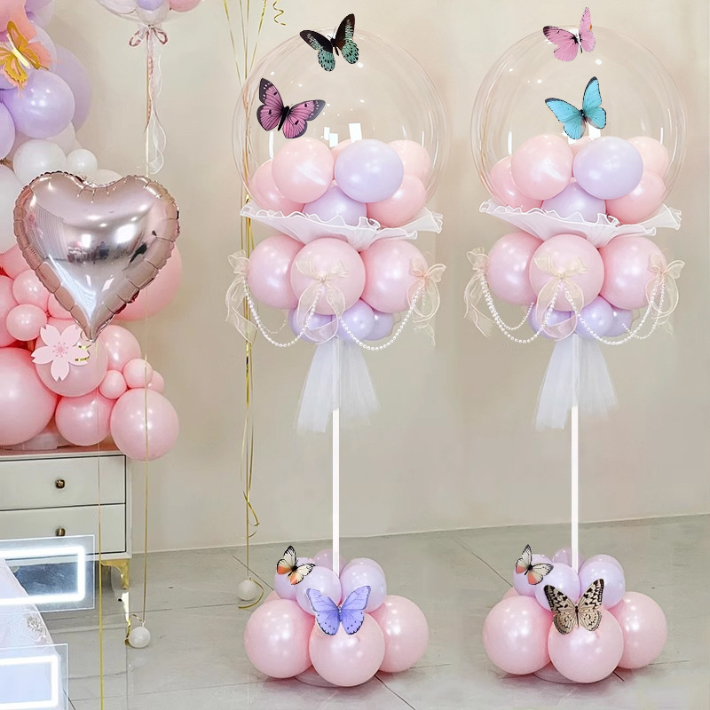Casamiento y apertura de la tienda de cumpleaños guía guía de la puerta de la decoración de globos pilares tienda de aniversario atmósfera escena de diseño guía de la carretera