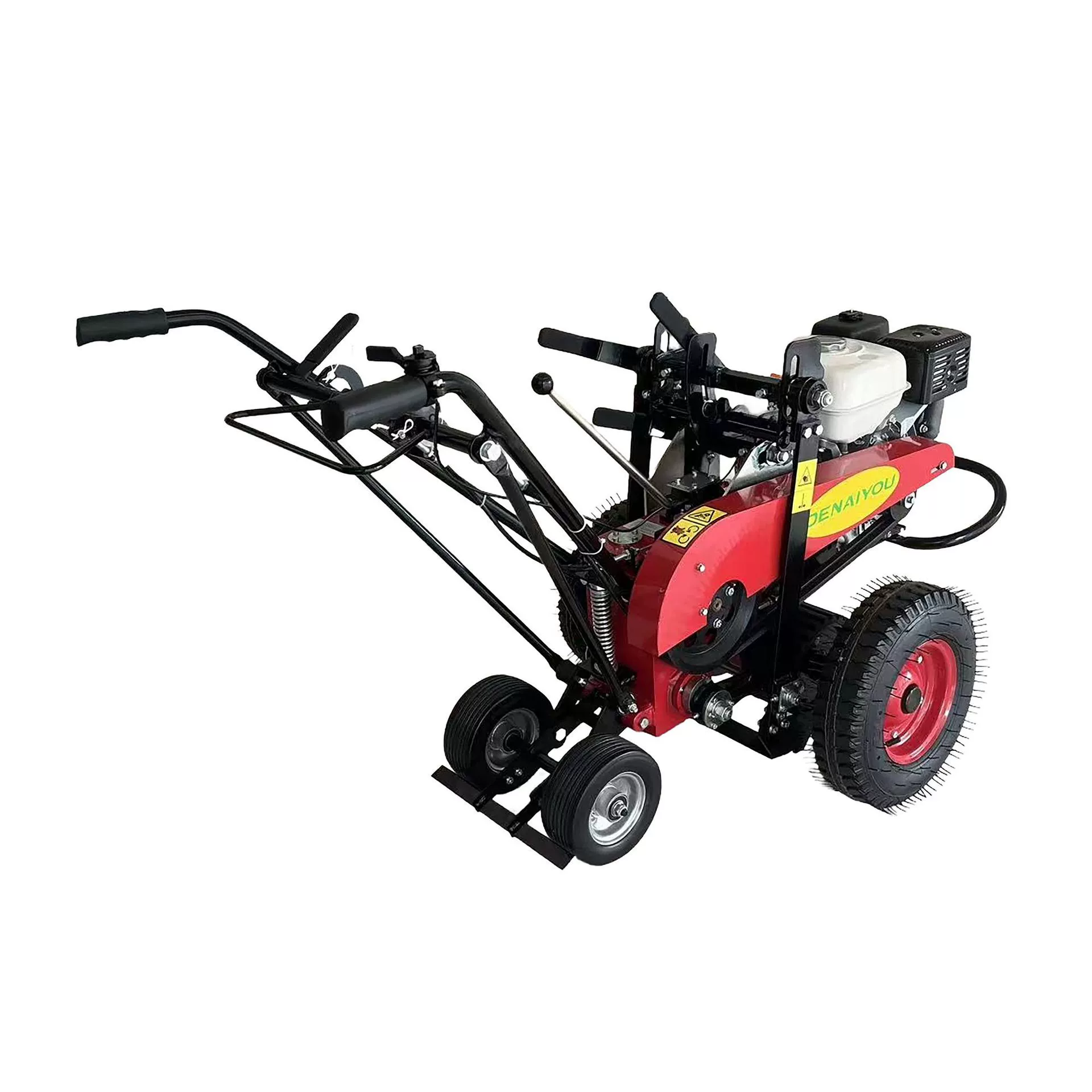 Многофункциональная бензиновая газонокосилка полуавтоматическая ручная для пересадки и копания газона, регулируемая ширина захвата 30-36 см