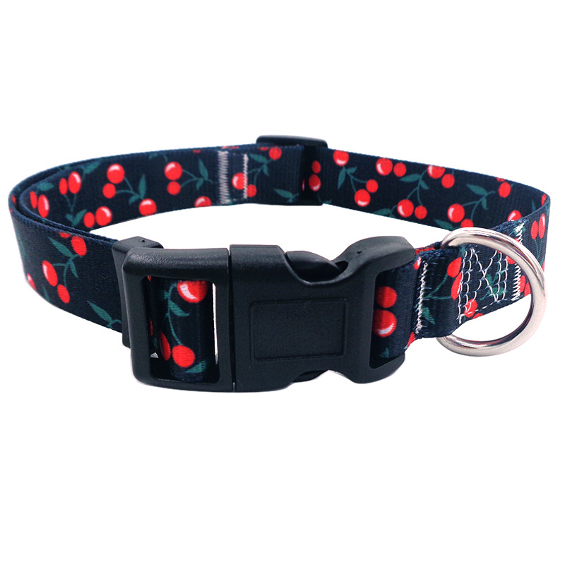 Fábrica mayorista de artículos para mascotas impresa collar de mascotas nuevo hermoso collar de perro colorido paseo collar de identidad de perro