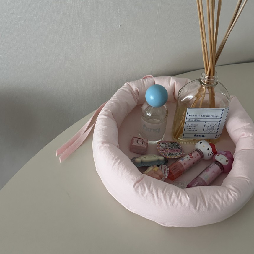 Ins風韓国の雑物の純色の収納かごの玄関はリビングのアクセサリーのデスクトップの物かごの小さいかごを開けてかごを整理します。