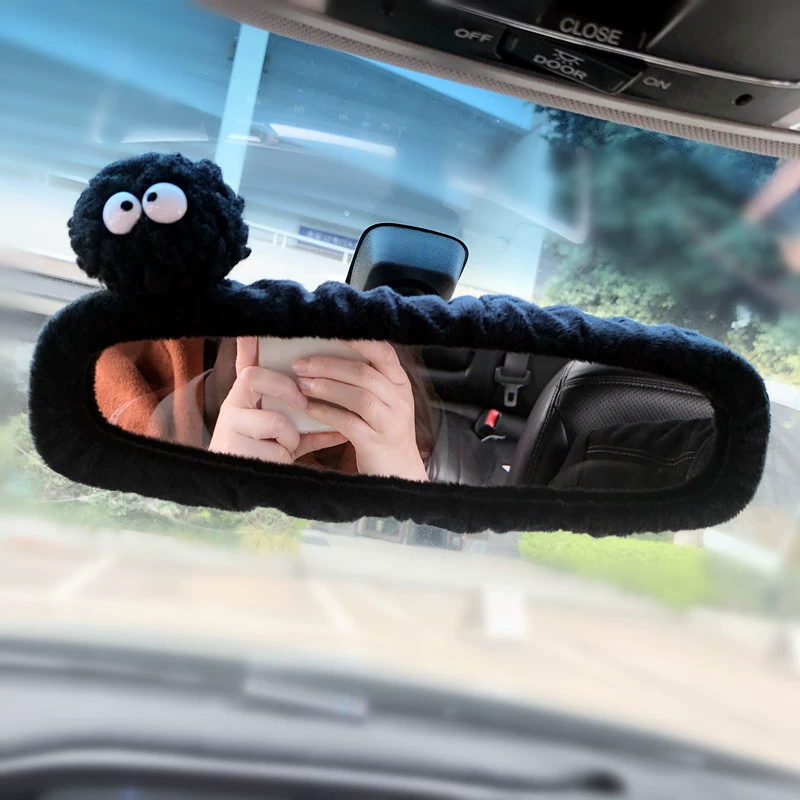 Комплект зеркальных заднего вида автомобиля поперечная полость декоративная короткая бархатная милый мультяшный любимый поросенок разворот зеркало набор автомобильных принадлежностей