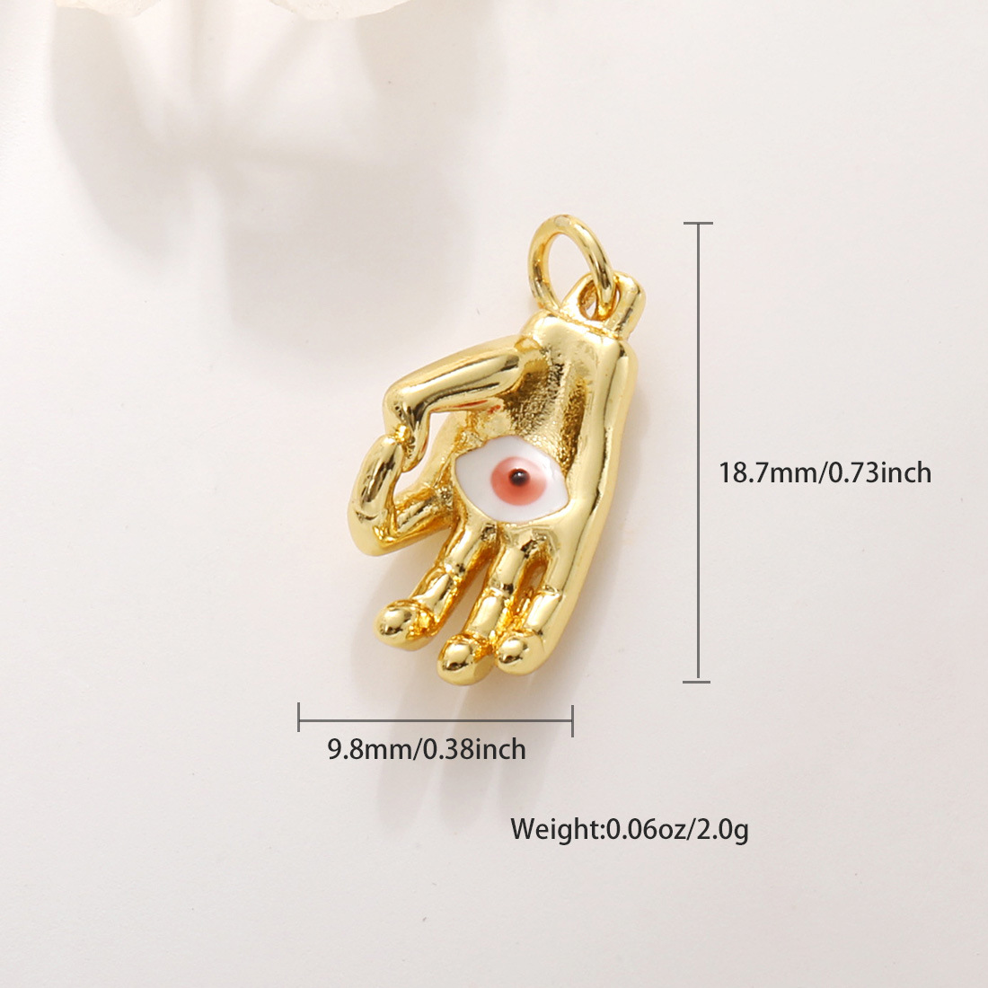 3g Weight Pendant Jewelry Making Type No Chain Chain Material 1 Piece Quantity Daily Occasion Copper Material Hand, Gesture, Antlers Pattern All Seasons Season Unisex Gender Polished Finish Enamel, Plating Design Cute, Vintage Style Style 1 Piece Copper Hand Gesture Antlers Polished Pendant 20