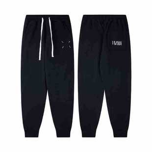 Cross-Border Exclusive Pocket Digital Embroidery Mm6 Jogger Sweatpants and Sweatshirt Set