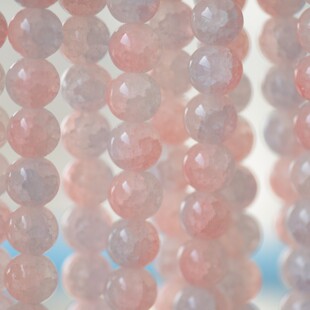 Xiaohongshu 10mm jade crushed glass sparse beads DIY necklace bracelet accessories ice type round bead bracelet jewelry high appearance