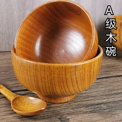 ナツメ材ボウル、無垢材サラダボウル、和食器、A級無垢材、家庭用大型スープ麺、子供用丼、卸売