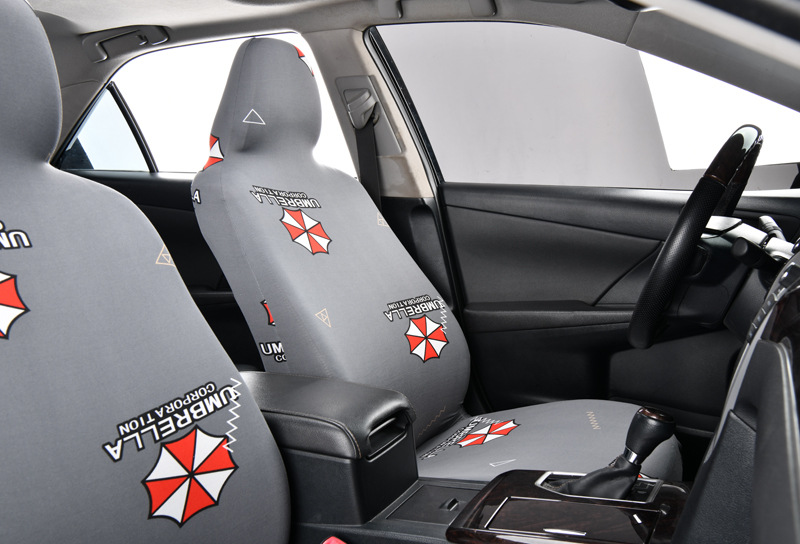 Fabric car elastic seat cover, non-slip, full coverage, thin model, front row driver and passenger seat cushion cover, one-piece dust cover