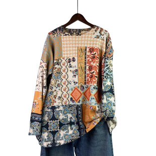 Plus-Size Women's Autumn and Winter Ethnic Style Sweater with 3D Printed Design from Amazon, Aliexpress, Temu, and Shein