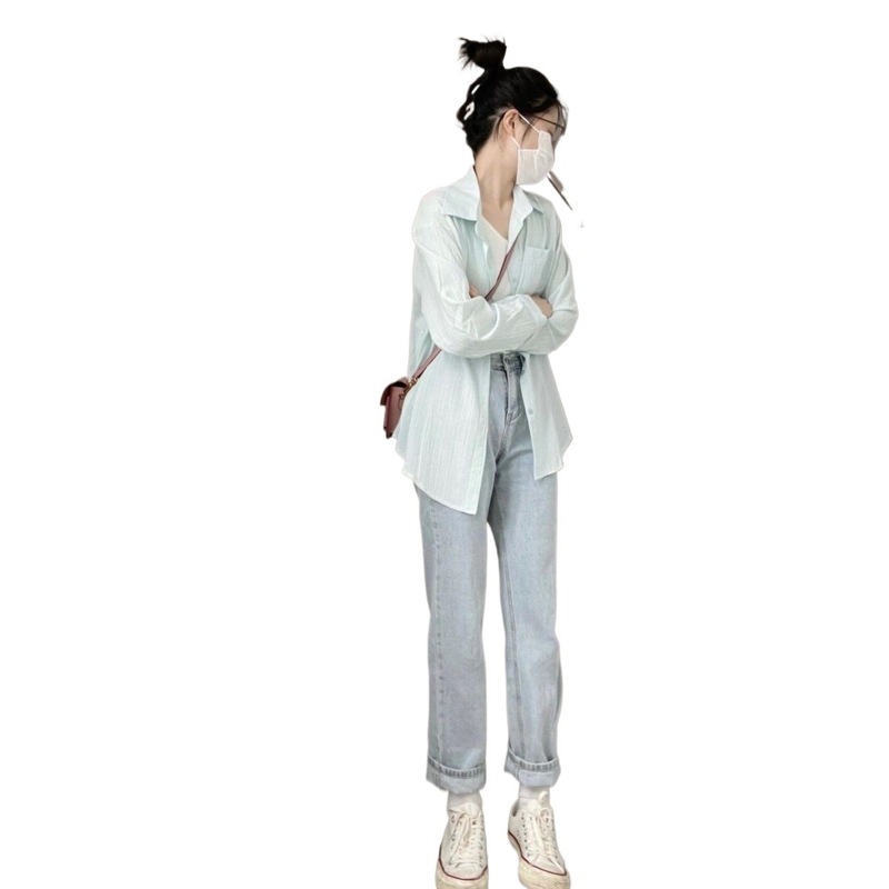薄款防晒衬衫女春夏季新款衬衣开衫外套小个子法式高级感外搭上衣|undefined
