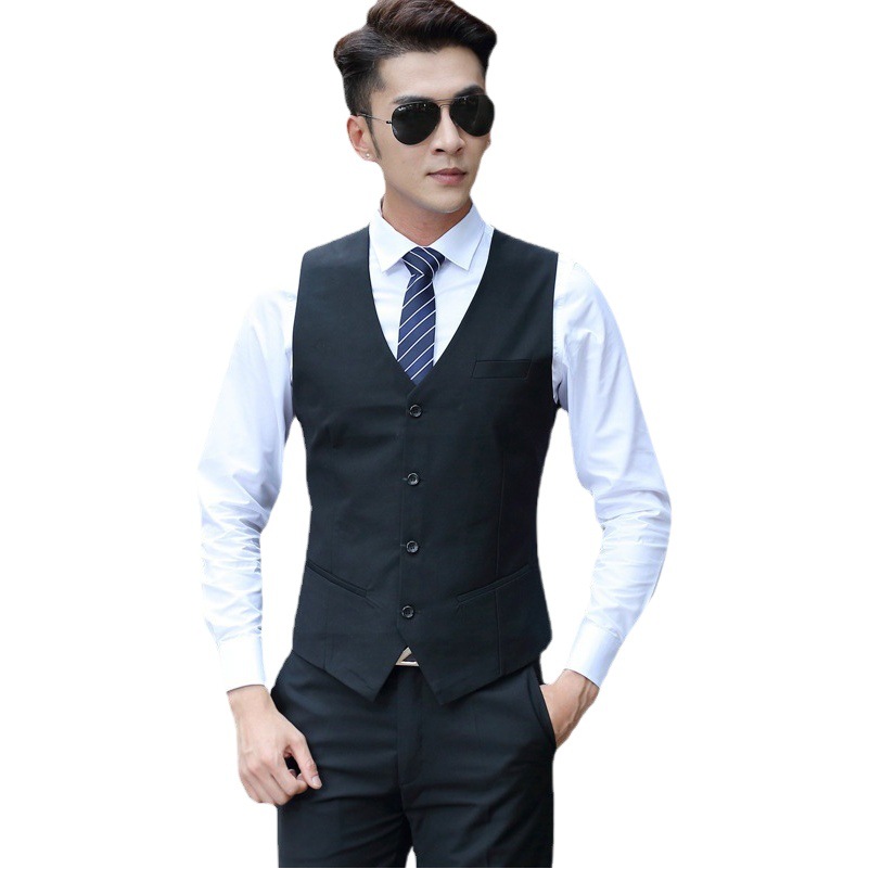 Grupo coro traje chaleco traje de tres piezas de los hombres hermanos Grupo vestido de graduación formal desgaste negro pajarita traje
