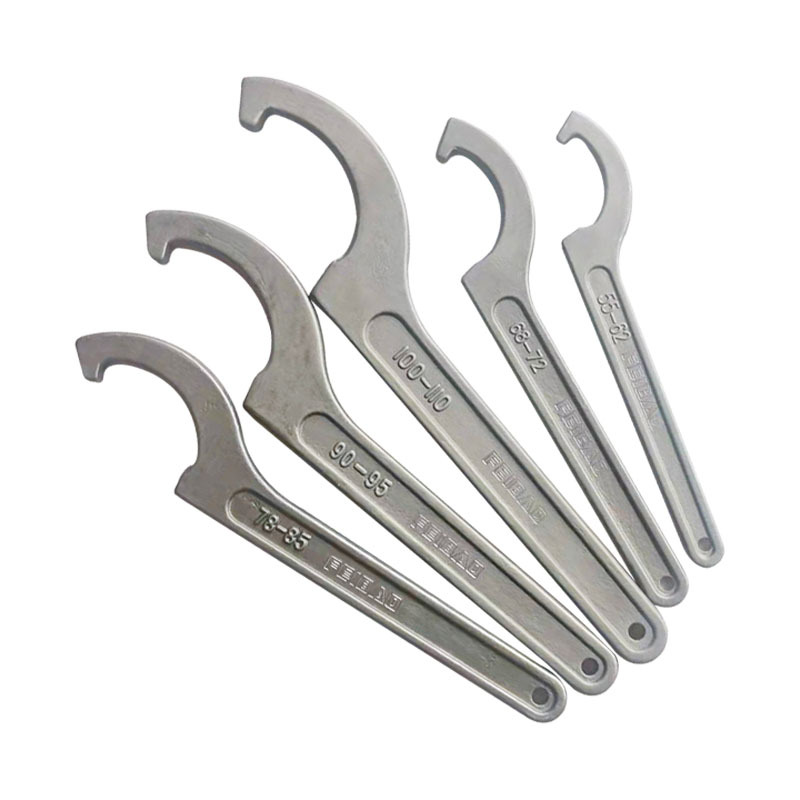 飞豹月牙扳手测面孔勾扳手圆螺母扳手异形螺母水表盖勾型扳手