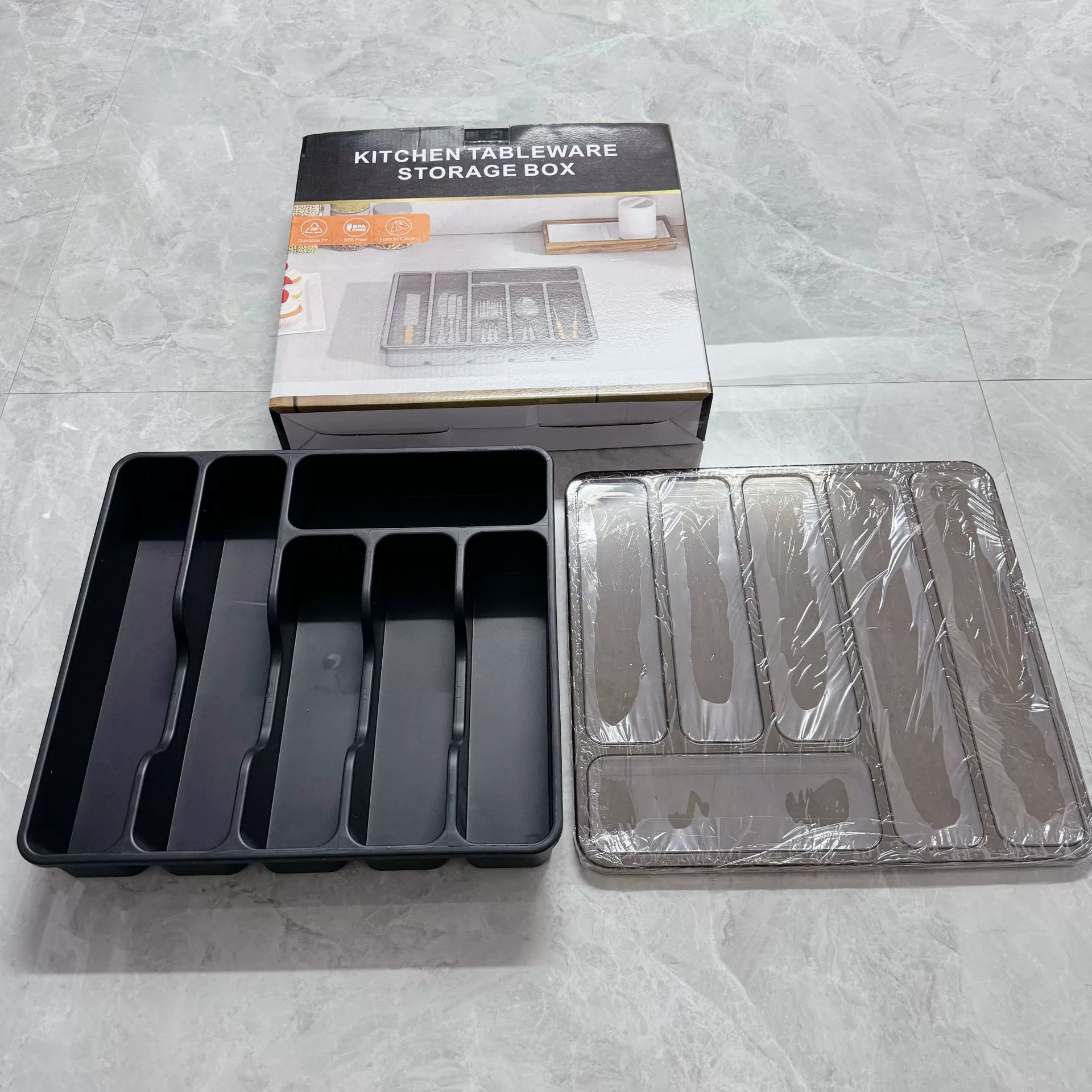 Кухонные палочки для еды Ножи вилка для хранения посуды Covered Utensil Tray с крышкой Поднос для хранения посуды