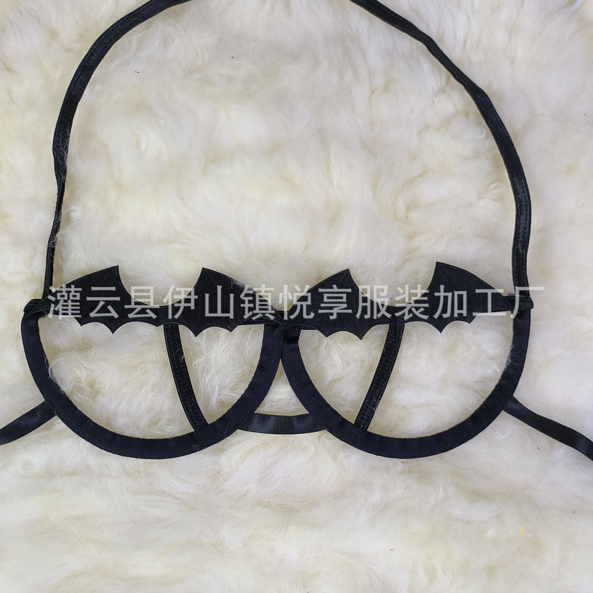 外贸欧美情趣内衣万圣节小恶魔性感系带睡衣女士三点比基尼套装