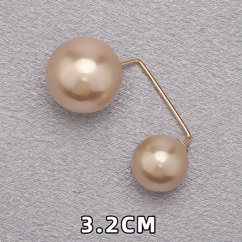 Camisas de perlas, broches de collar, suéter, vestido, cintura fija, broches decorativos simples