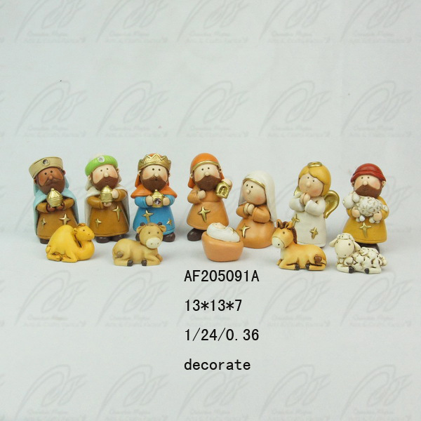 Artesanías de resina Europea Occidental pesebre santo padre Virgen Ángel decoración escritorio regalo vacaciones