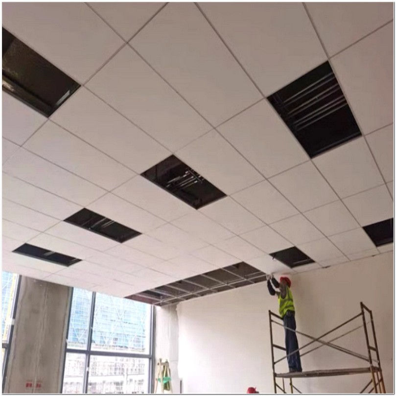 邮局电信局吊顶石膏板属于什么材料 铝扣板吊顶 几何图形组合