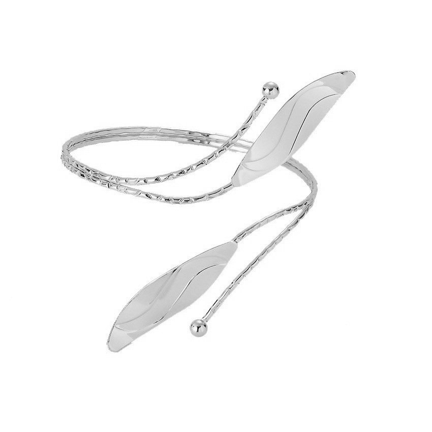 Minimalist Double Layered Cross Matte Open Bracelet For Women_voghion.com