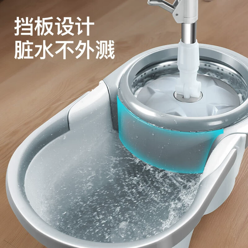 Ручная без помощи вращающаяся ведро для швабсы, нажатие рукой, отжим воды, качающаяся швабра для стирки, отбеливание, влажная и сухая бытовая водопоглощение, двойное приведение пола тащить
