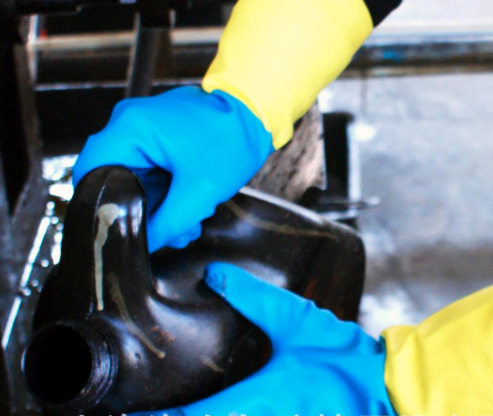 海太尔 双色防化橡胶手套10-228 耐磨防化手套