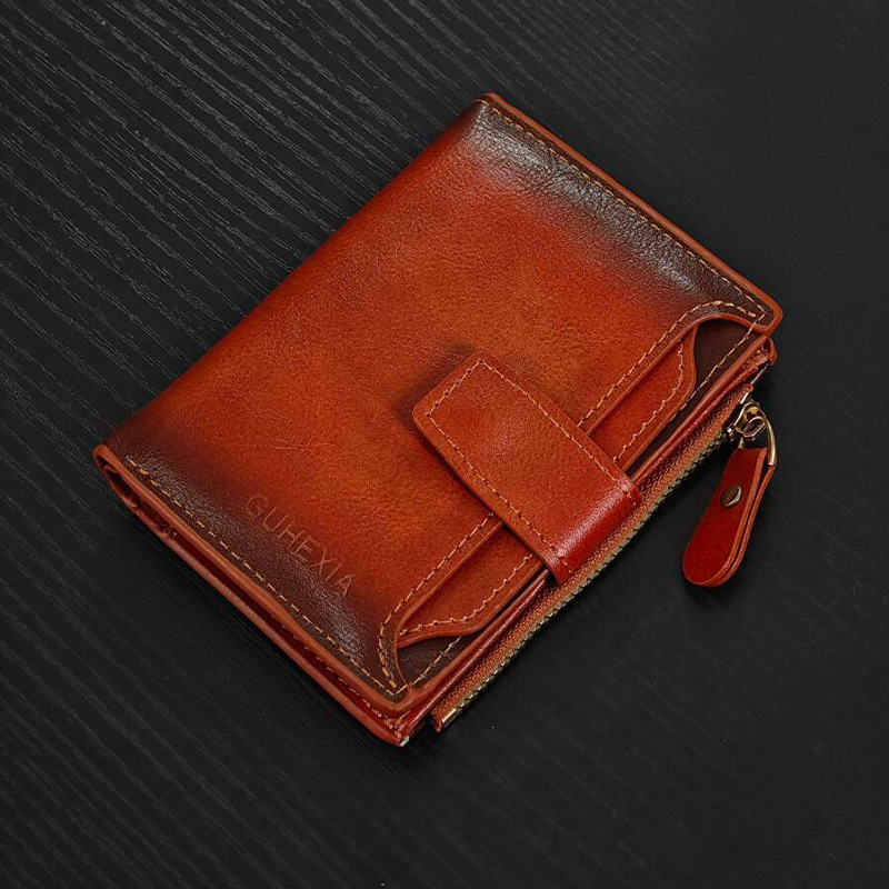 Cross-Border Distribution Exclusively for Business Use, Simple Leather 80% off Short Wallet for Men with Multiple Card Slots, Vintage Multifunctional Men's Leather Wallet Cross-Border Distribution Exclusively for Business Use, Simple Leather 80% off Short Wallet for Men with Multiple Card Slots, Vintage Multifunctional Men's Leather Wallet