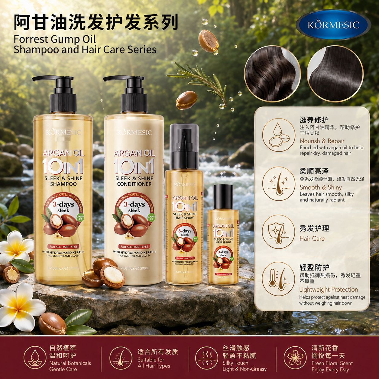 Spray Capilar Hidratante Brillo y Suavidad Gentileza para Cabello image 1