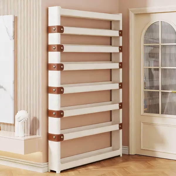 Door-Mounted Storage Rack, Leather Bag Display Cabinet, Narrow Gap Layered Rack, Narrow Edge Storage Rack, Bag Display Stand, Multi-Layer Storage Cabinet