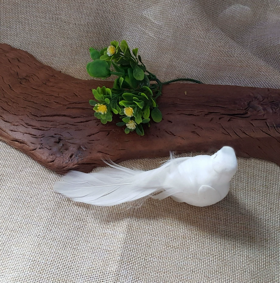 Маленький белый голубь с плавающей шерстью/Средний белый голубь/12 см белый голубь