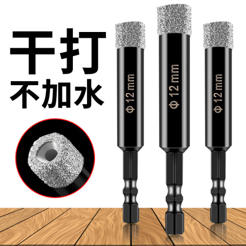 Brazing Hole Opener Wholesale Hexagonal Handle All-Ceramic Dry Tile Drill Bit Ceramic Marble Round Glass Hole Punch