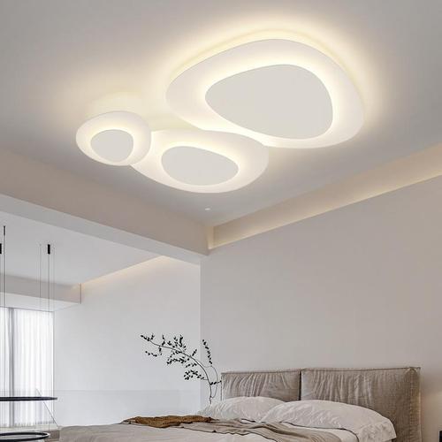 Full Spectrum Eye-Caring Ceiling Lamp for Living Room, Cream Color Duck Egg Stone Smart Study Room Lamp Suitable for Boys and Girls, Romantic Bedroom Lamp
