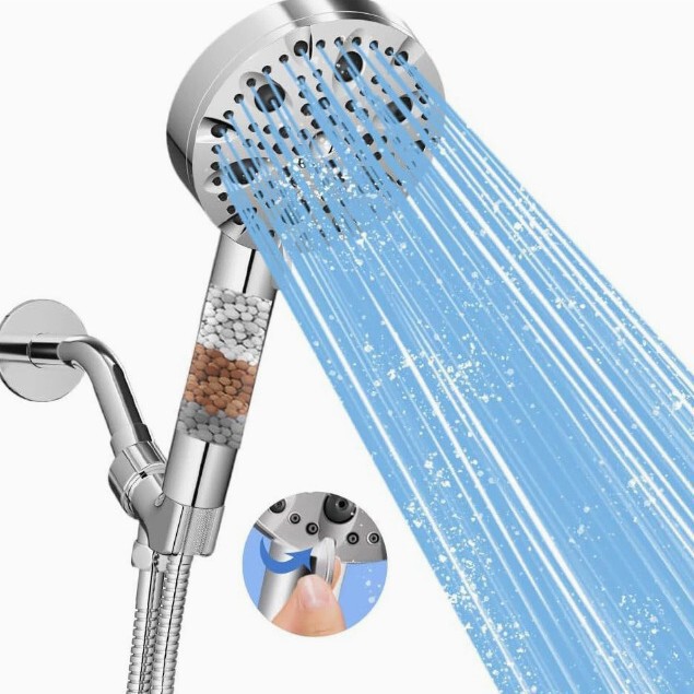 European and American Amazon Filtered Shower Head, High-Pressure 9-Mode Hard Water Filter Shower Head
