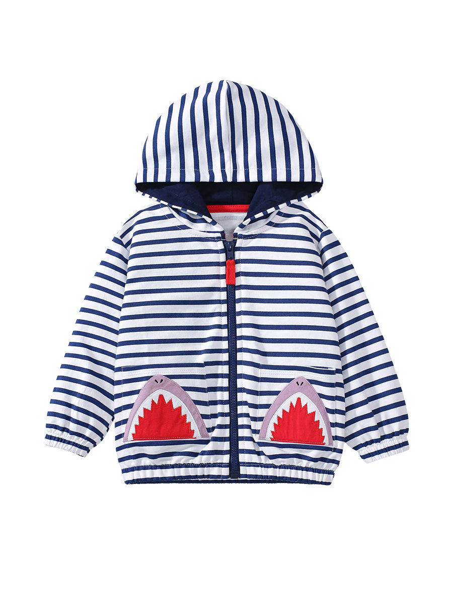 Little Maven otoño manga larga con capucha traje de niña a rayas europeas y americanas lindo traje casual para niños