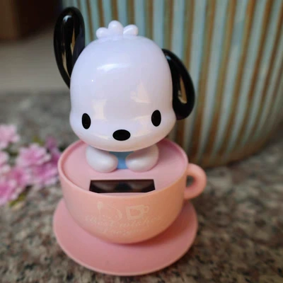 Car ornaments — Nodding Doll for Car - white-dog