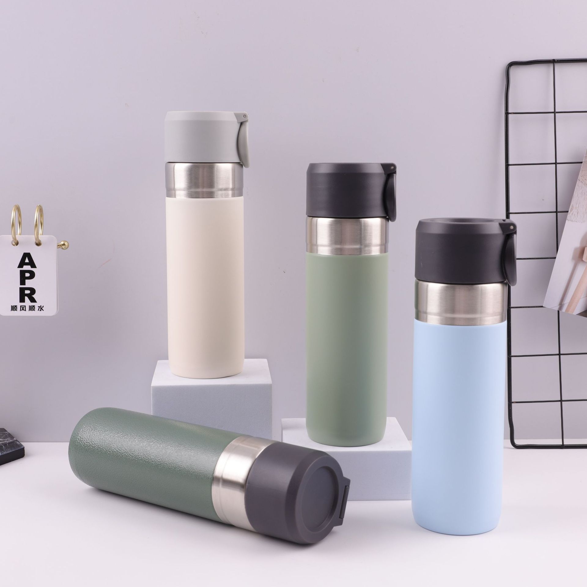 Creatividad transfronteriza 304 taza de acero inoxidable al aire libre taza de agua de montaña simple taza de agua de aislamiento portátil