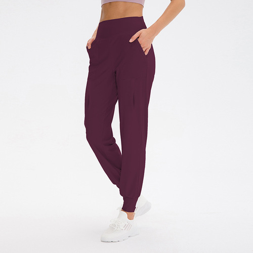 Special Price Women's Athletic Long Pants High-Waist Yoga Loose Casual Quick-Dry Elastic Fitness Running Ankle Pants 02320