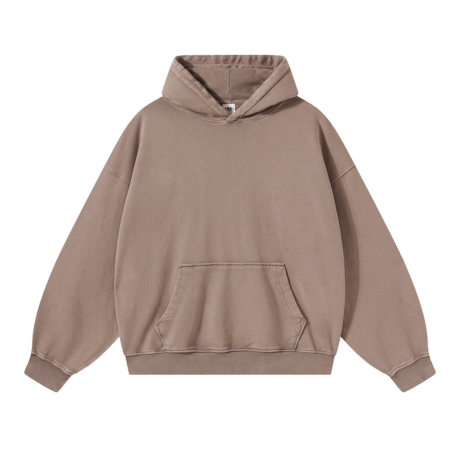 Other Washed Distressed Hooded Sweater Brown