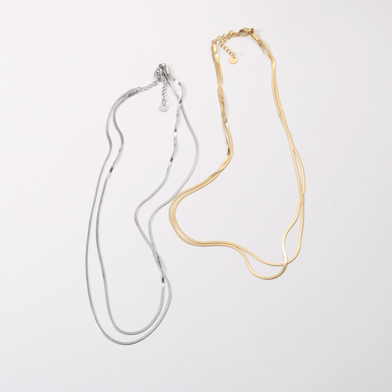 Hip-Hop Geometric Titanium Steel Plating Necklace