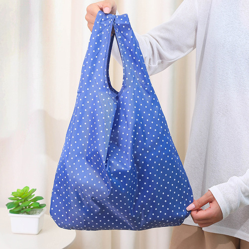 轻便可折叠环保购物袋 便携手提超市买菜包女防水牛津布印刷logo