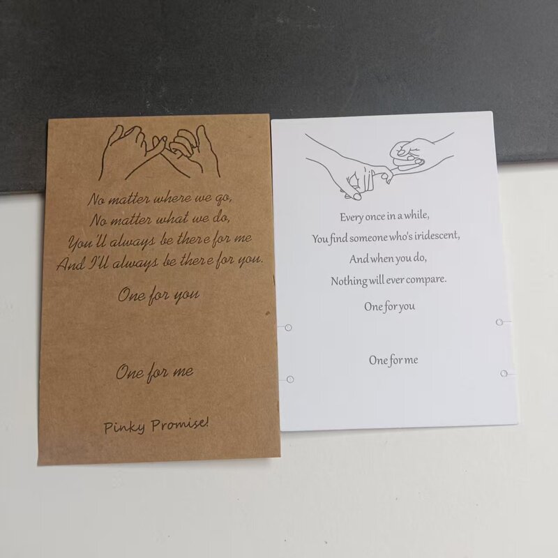 Cross-Border Fashion Personalized English Couple's Hook-And-Loop Double Card Slot Bracelet Jewelry Packaging Card Paper Customization
