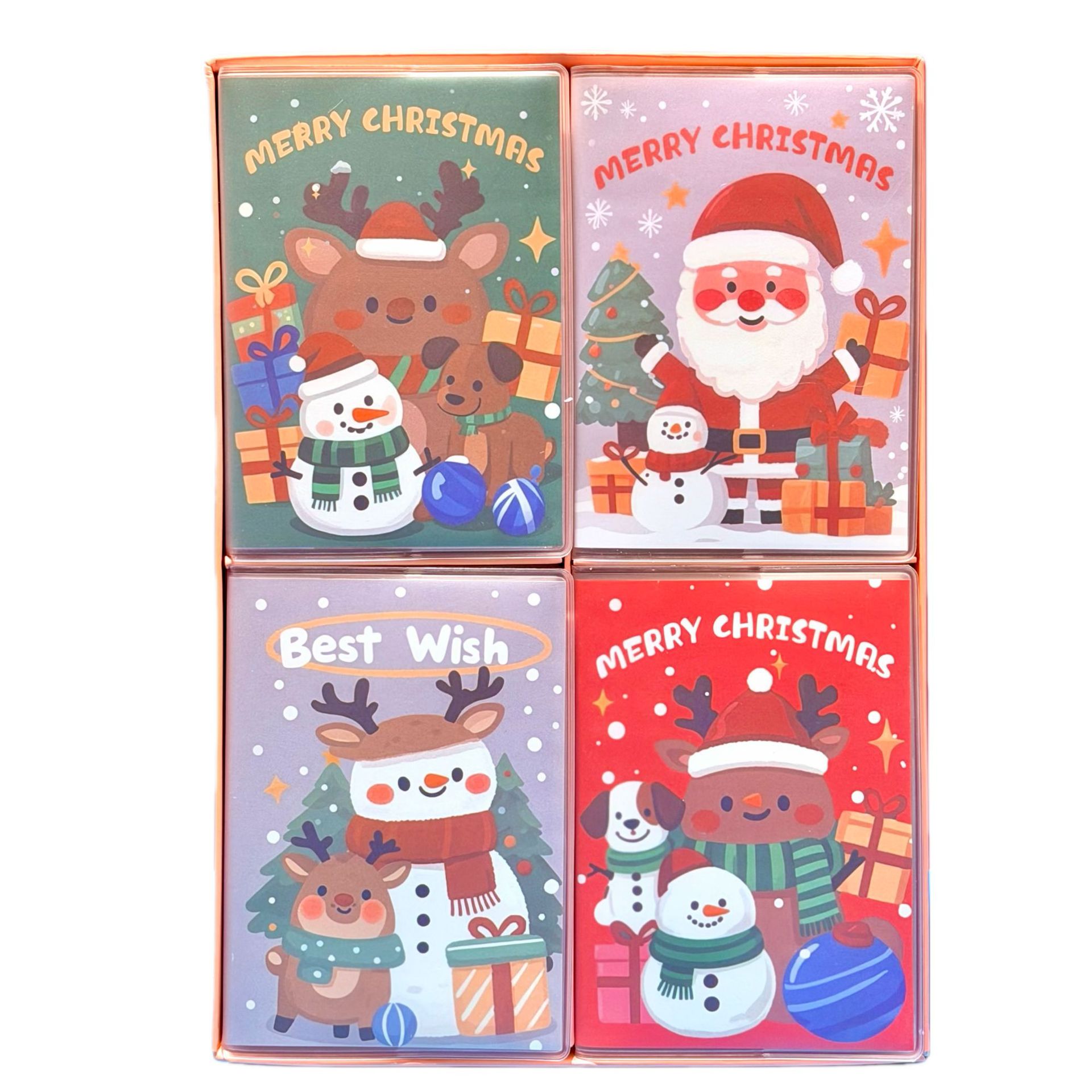 Cuaderno de goma de Navidad para estudiantes de primaria y secundaria regalos pequeños A7 cuaderno creativo para niños actividades de Navidad premios