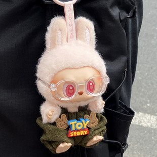 Labubu Baby Clothes First, Second, and Third Generation Labubu Clothes Trendy Overalls Glasses Vinyl Doll Wearing Replacement Accessories