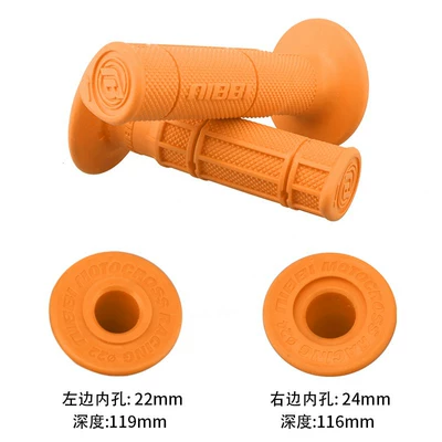 Motorcycle Handle Cover Cover, Handlebar Rubber Cover - vibrant-orange