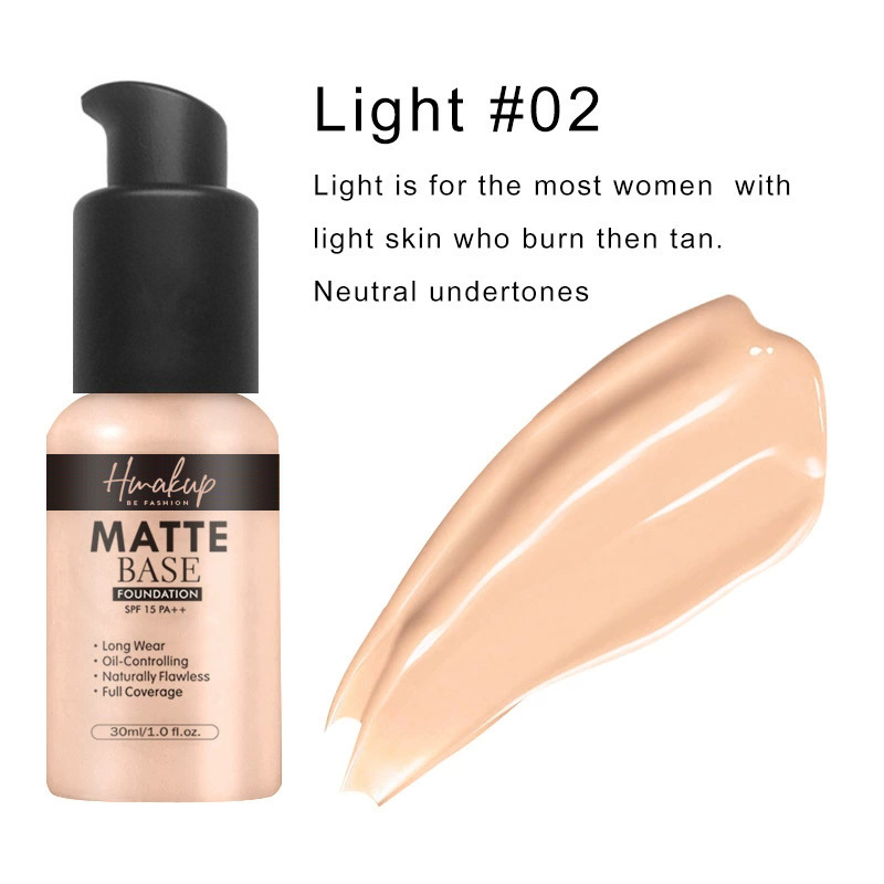 Description Picture 5 of item30ml SEPORA 6 Colors Matte Liquid Foundation Oil Control Waterproof Full Coverage Facial Natural Concealer Base Makeup Cosmetics
