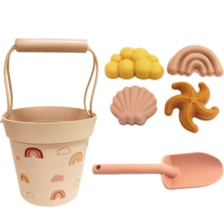 Juguetes de playa de silicona transfronterizos pais-hijos interactivos junto al mar juguetes de excavación de arena juguetes de arena juguetes de nieve conjunto de herramientas de pala al por mayor