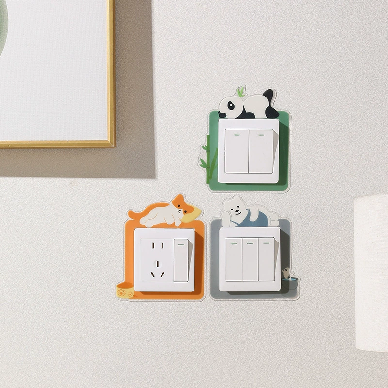 Creative switch key, protective case on wall