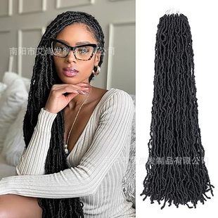 Europe and the United States foreign trade cross-border direct supply of chemical fiber wig 36 inch earthworm curved irregular earthworm curved dirty braid nu-locs