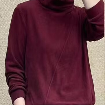 겨울 새로운 도착 짧은 풀오버 셔츠 티셔츠 캐주얼 탑 예술적 레트로 루즈베이스..