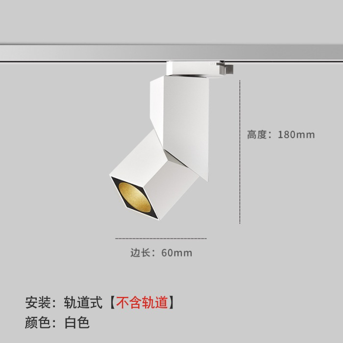 新型ledスポットライト調整可能な天井ランプの四角いリビングルームの玄関の背景壁、cobスポットライトにはメインランプがありません。|undefined